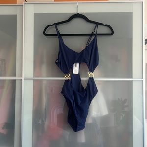Navy monokini